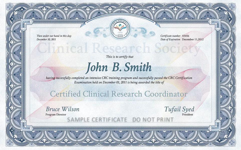 clinical research certification courses